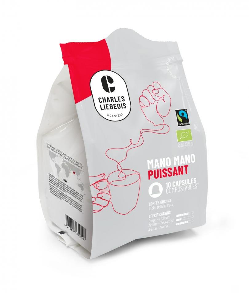 MANO MANO PUISSANT Fairtrade Organic - Inde (x10) - Café Liégeois